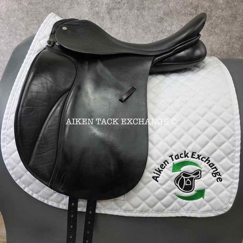 Collegiate Ruiz Diaz Dressage Saddle, 18 Seat, Medium Wide Tree, Wool Flocked Panels