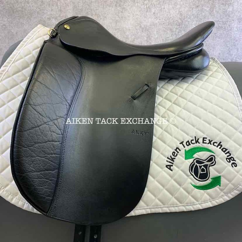 **SOLD** Anky Dressage Saddle, 17.5 Seat, Medium Tree, Wool Flocked Panels