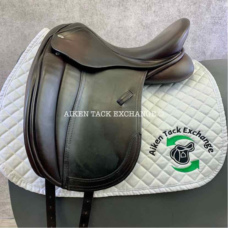 Ryder Legacy Dressage Saddle, 17 Seat, Short Flap, Wide Tree, Wool Flocked Panels