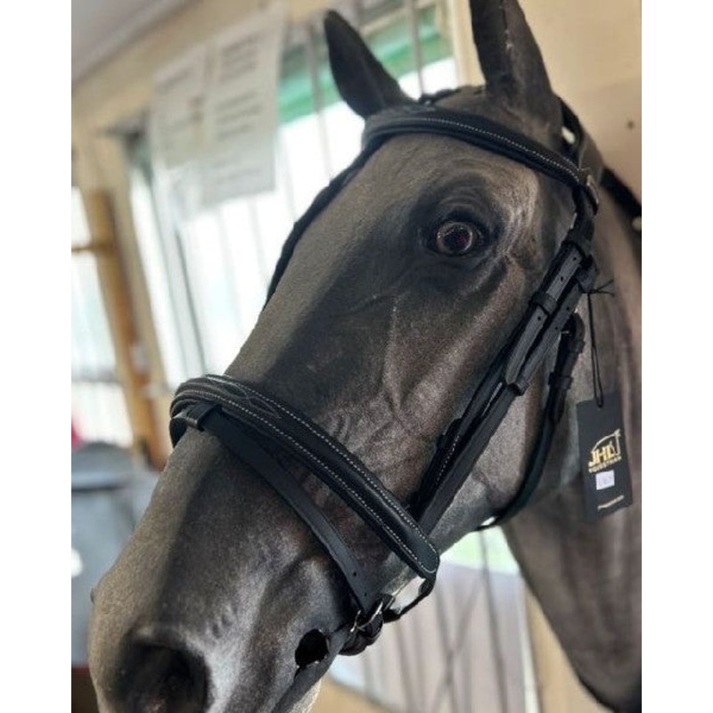 JHL Fancy Stitch Flash Bridle Black