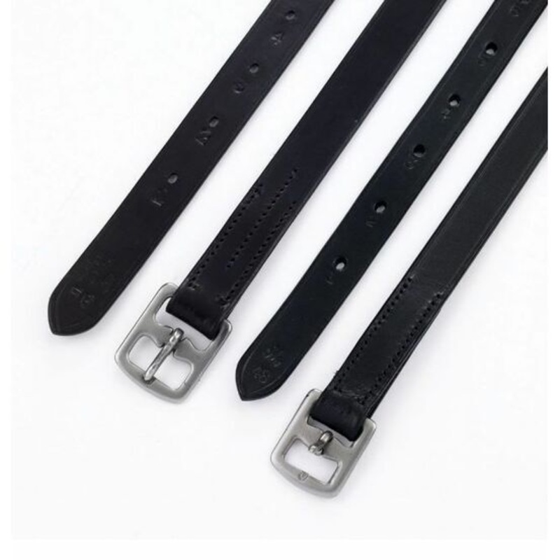 HY Super Soft Stirrup Leathers Black 56′